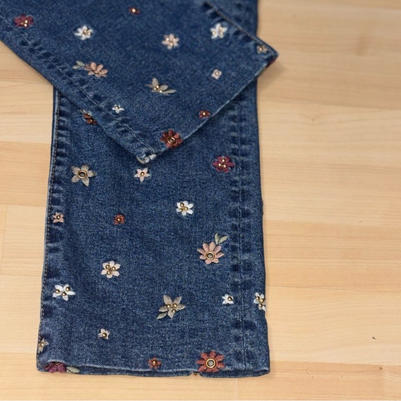 Driftwood Jeans Colette Embroidered Crop Straight Jeans Prairie Floral Women 6 - Picture 7 of 13